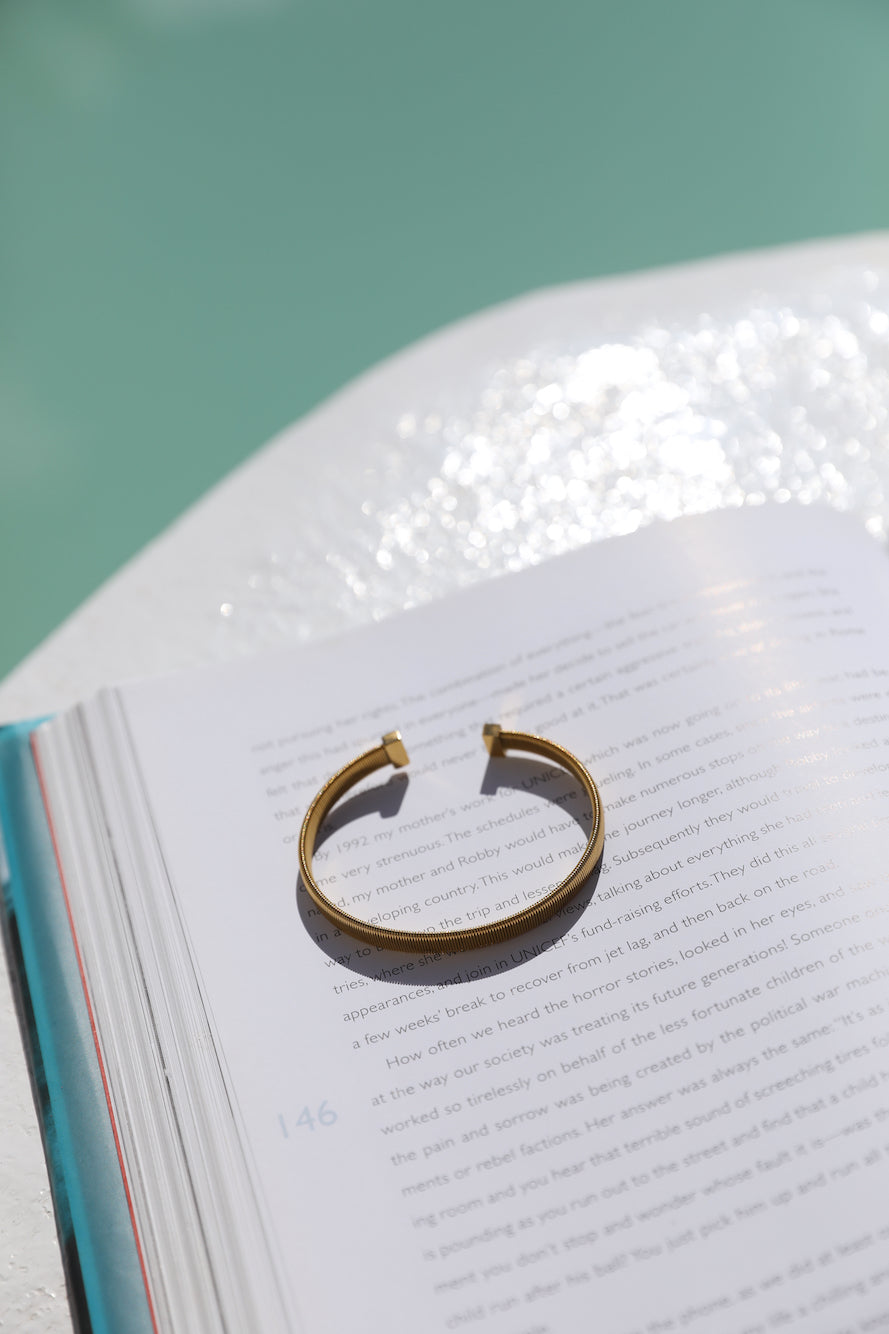 18k gold plated simplicity bracelet-Seaa Fashion