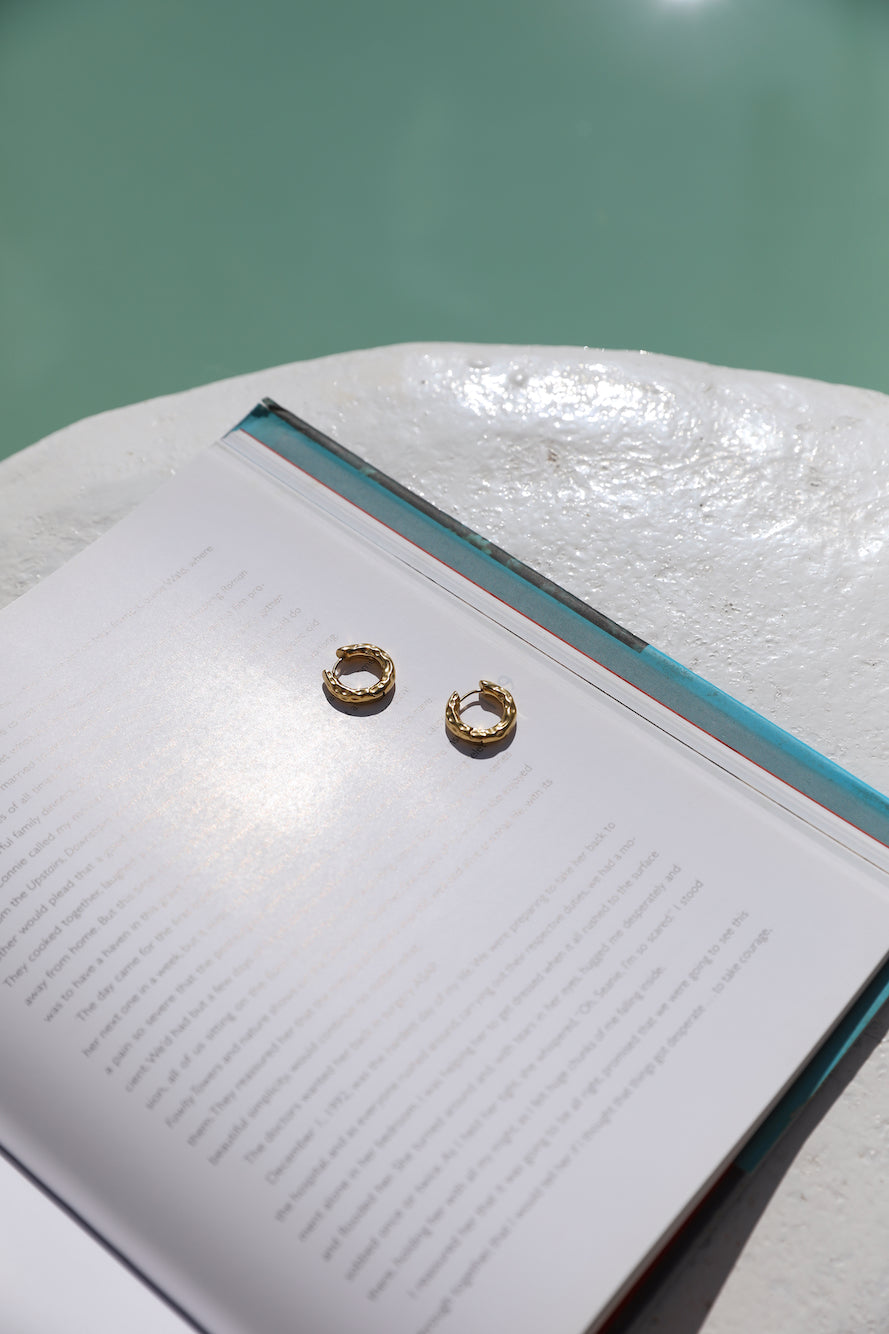 18k Gold Plated Melting Moments Earrings-Seaa Fashion