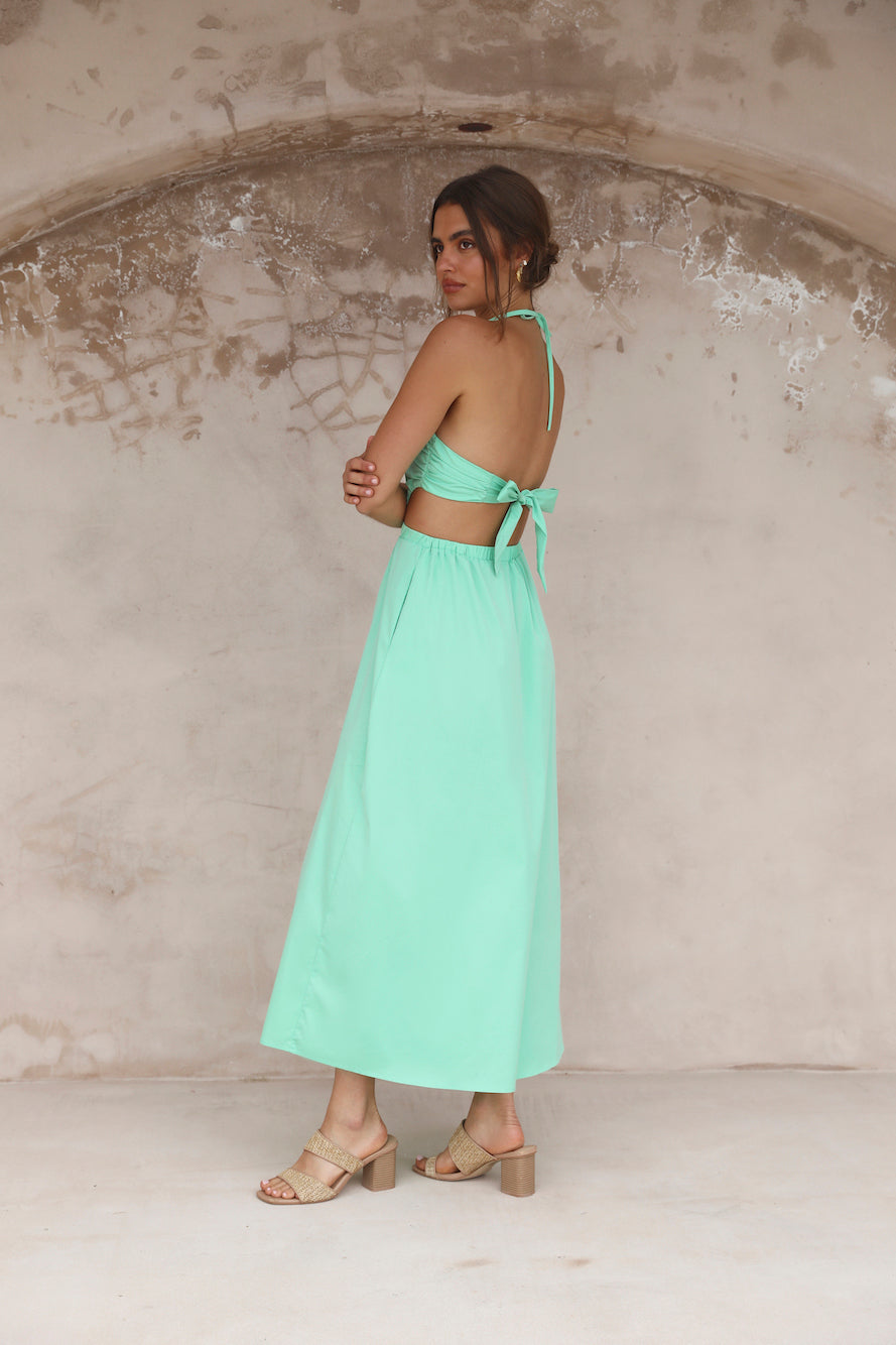 HELLO MOLLY Girls On Vacay Maxi Dress Green-Seaa Fashion