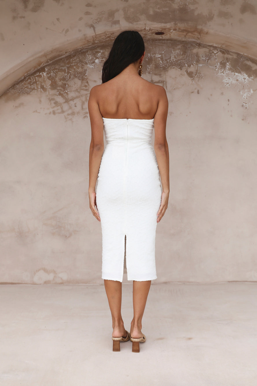 HELLO MOLLY Island Party Midi Dress White-Seaa Fashion