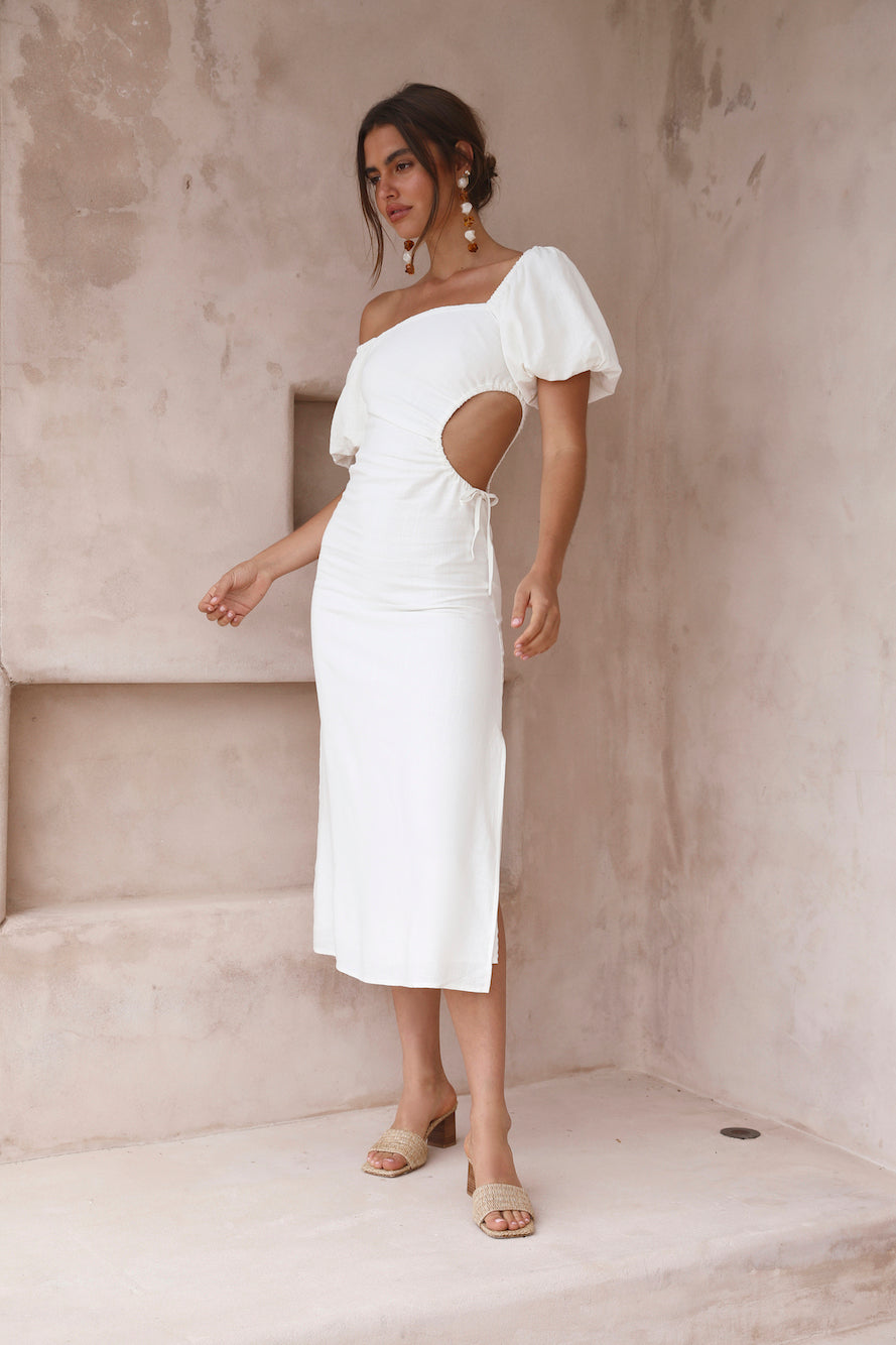 Luna Eclipse Maxi Dress White-Seaa Fashion