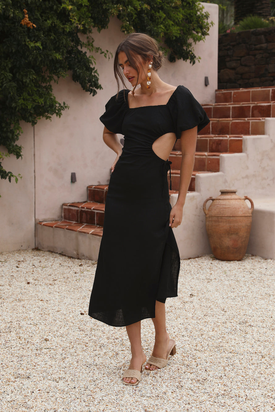 Luna Eclipse Maxi Dress Black-Seaa Fashion