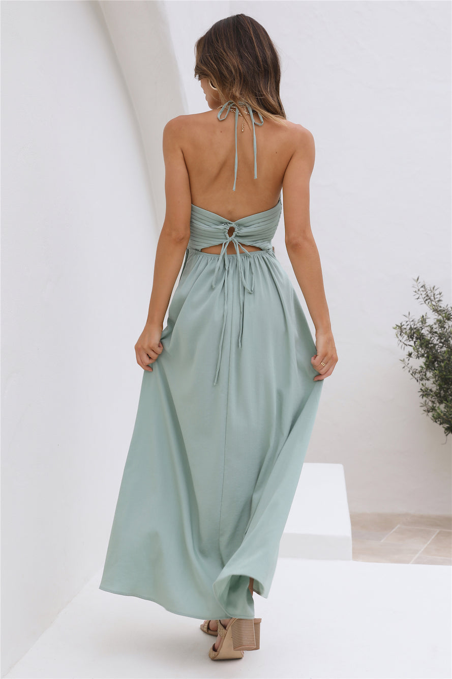 Cross My Heart Maxi Dress Sage-Seaa Fashion
