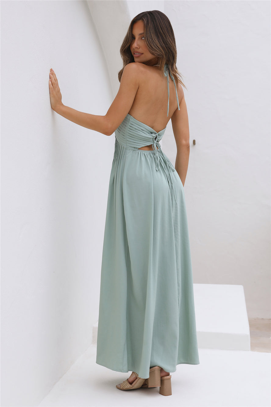 Cross My Heart Maxi Dress Sage-Seaa Fashion