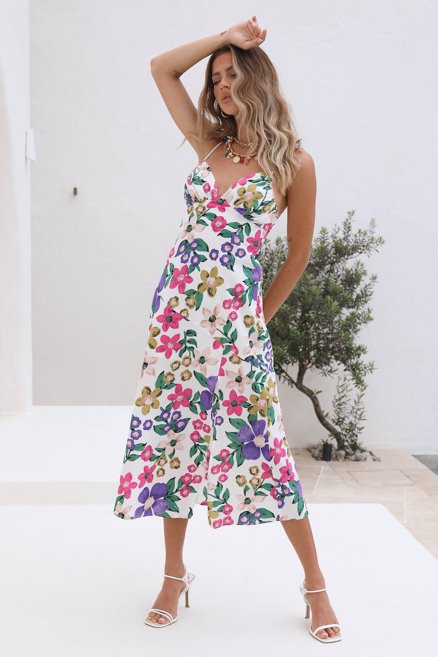 Want You Back Midi Dress Multi-Seaa Fashion