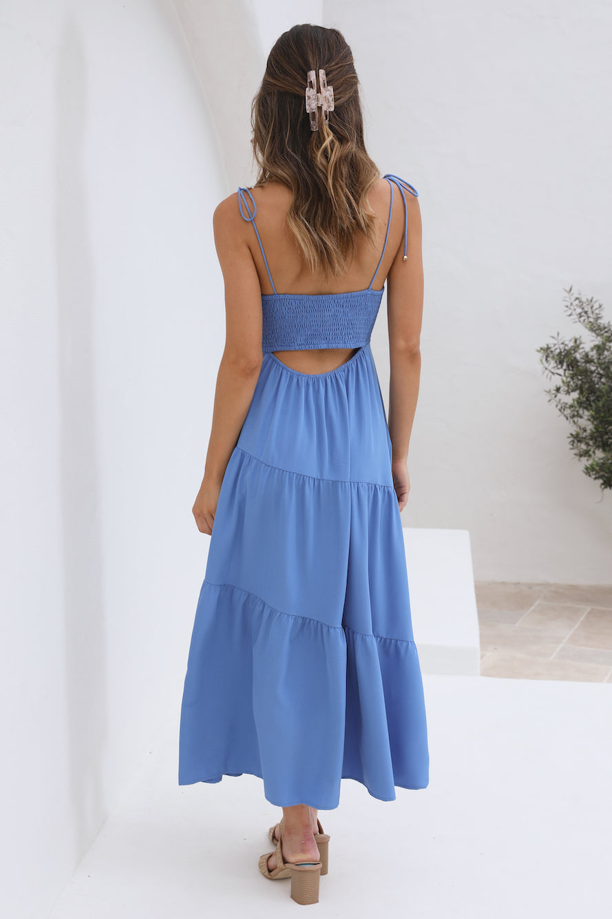 Wild Breeze Maxi Dress Blue-Seaa Fashion