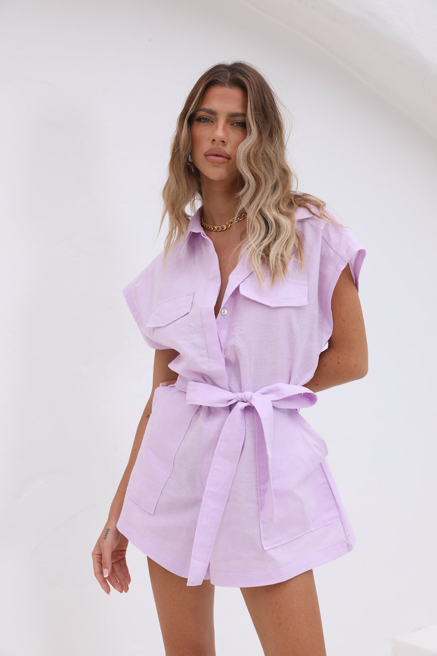 Back Together Romper Purple-Seaa Fashion