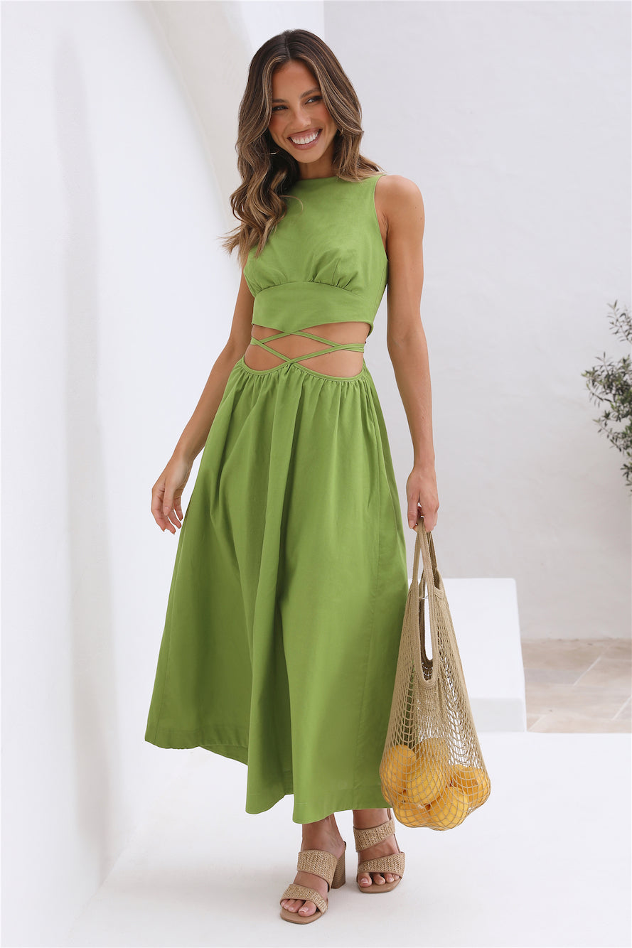 Lifetime Maxi Dress Green-Seaa Fashion
