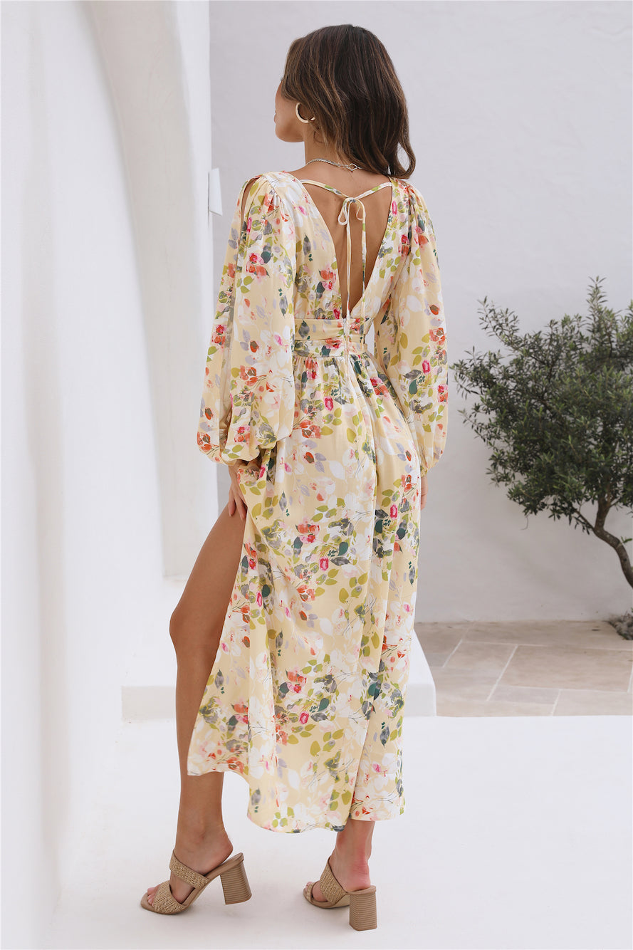 Shining Bright Maxi Dress Yellow-Seaa Fashion