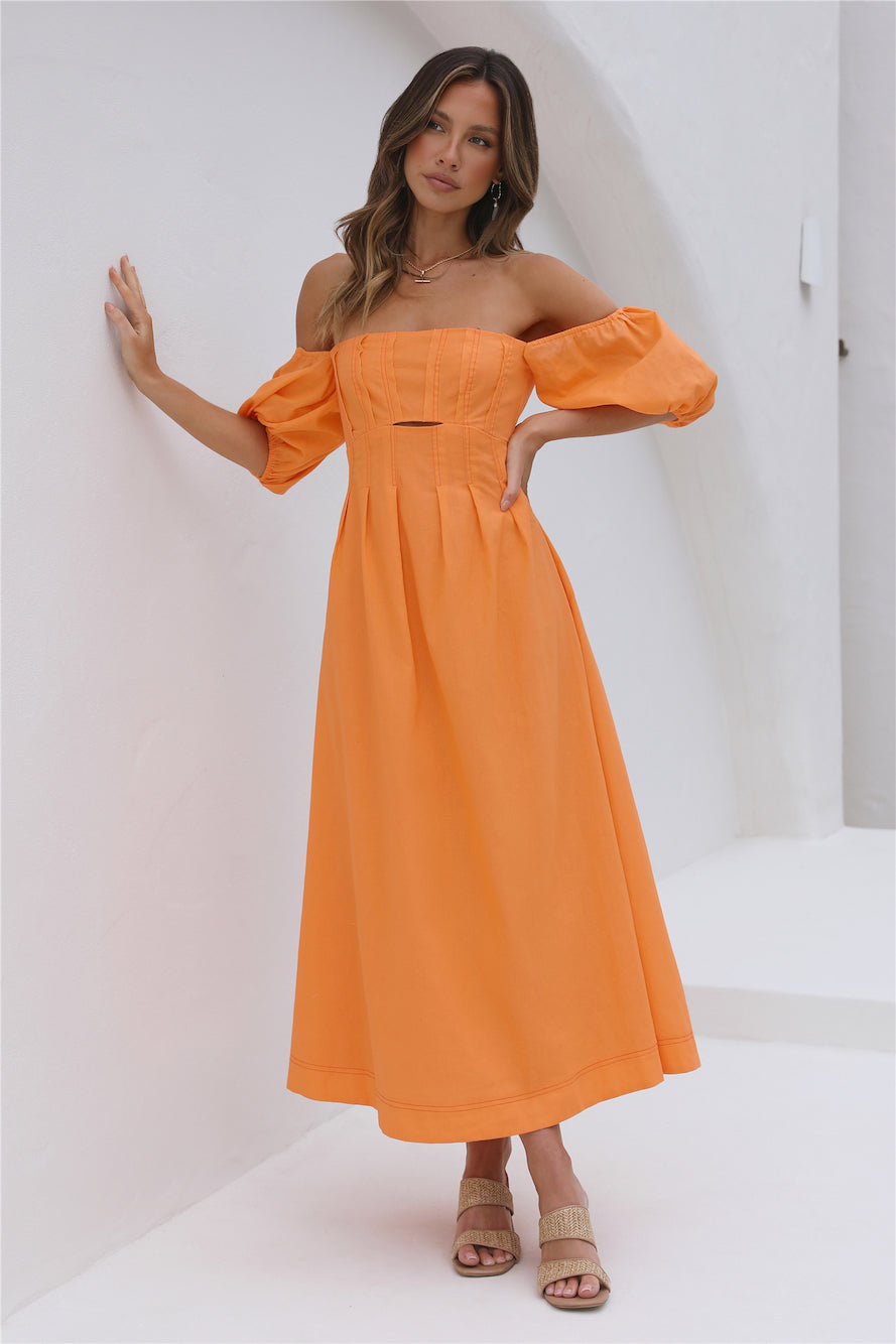 Sunset Hour Maxi Dress Orange-Seaa Fashion