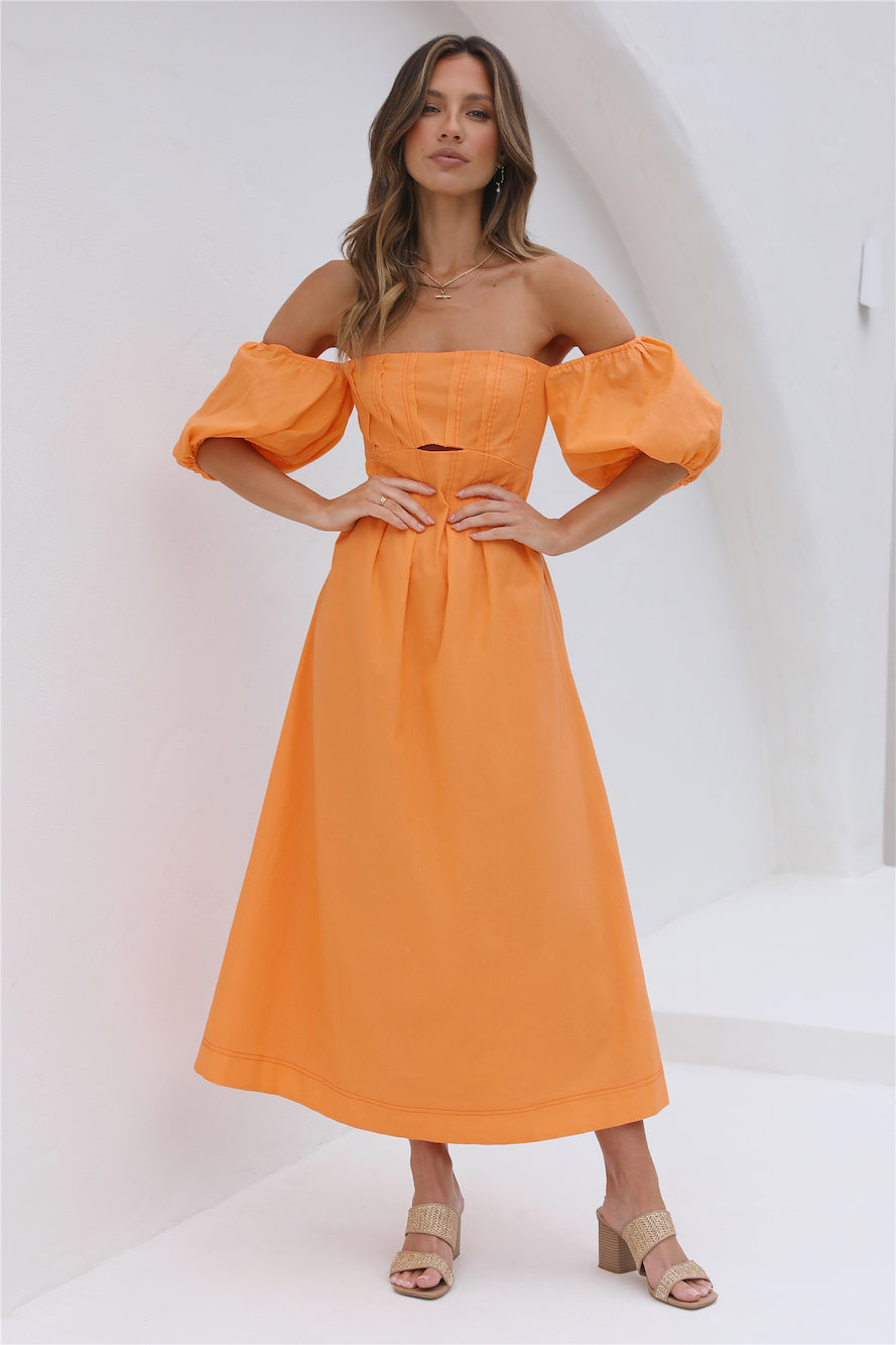 Sunset Hour Maxi Dress Orange-Seaa Fashion