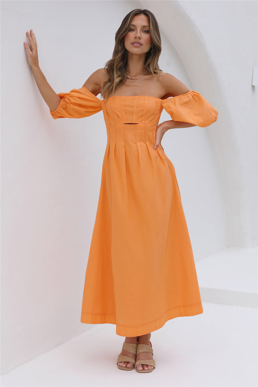 Sunset Hour Maxi Dress Orange-Seaa Fashion