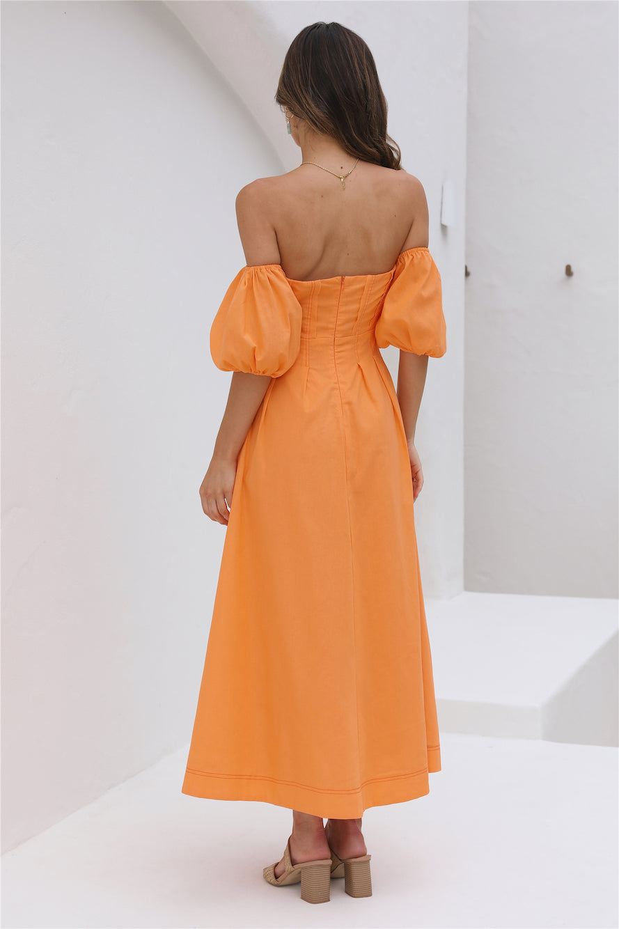 Sunset Hour Maxi Dress Orange-Seaa Fashion