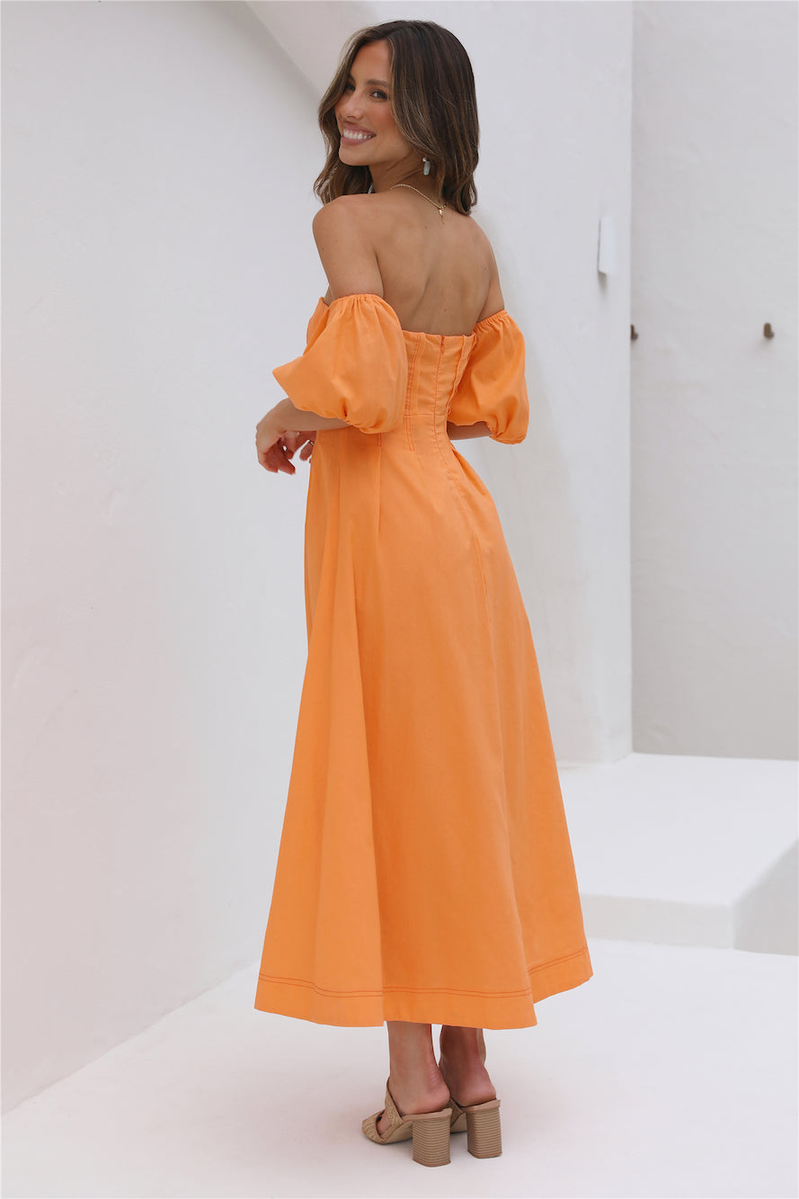 Sunset Hour Maxi Dress Orange-Seaa Fashion