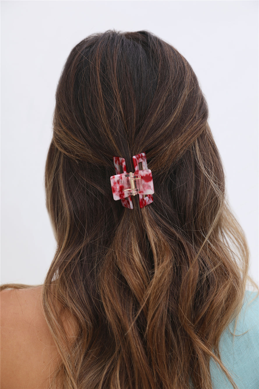 Vivid Dream Hair Claw Red-Seaa Fashion