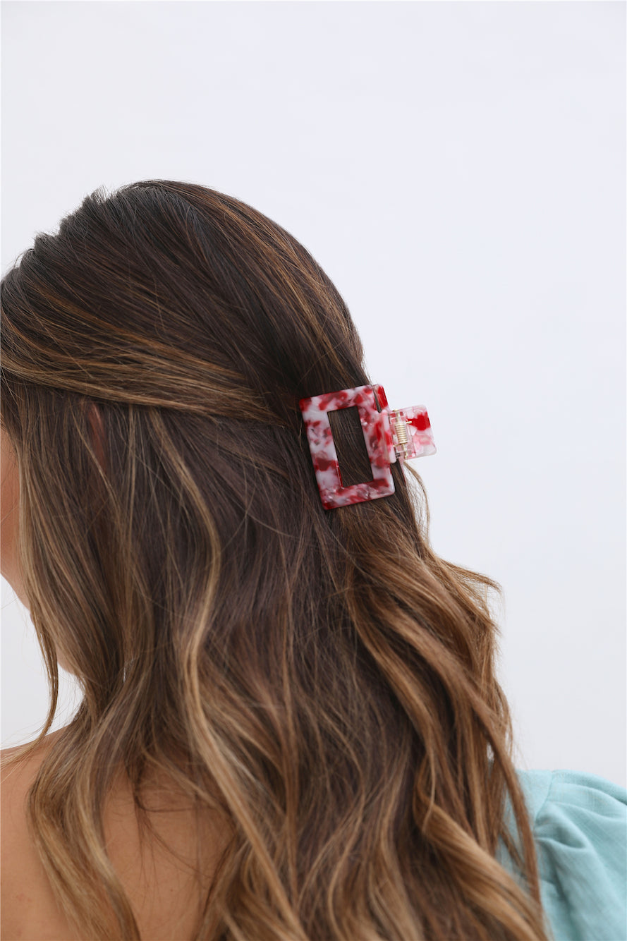 Vivid Dream Hair Claw Red-Seaa Fashion