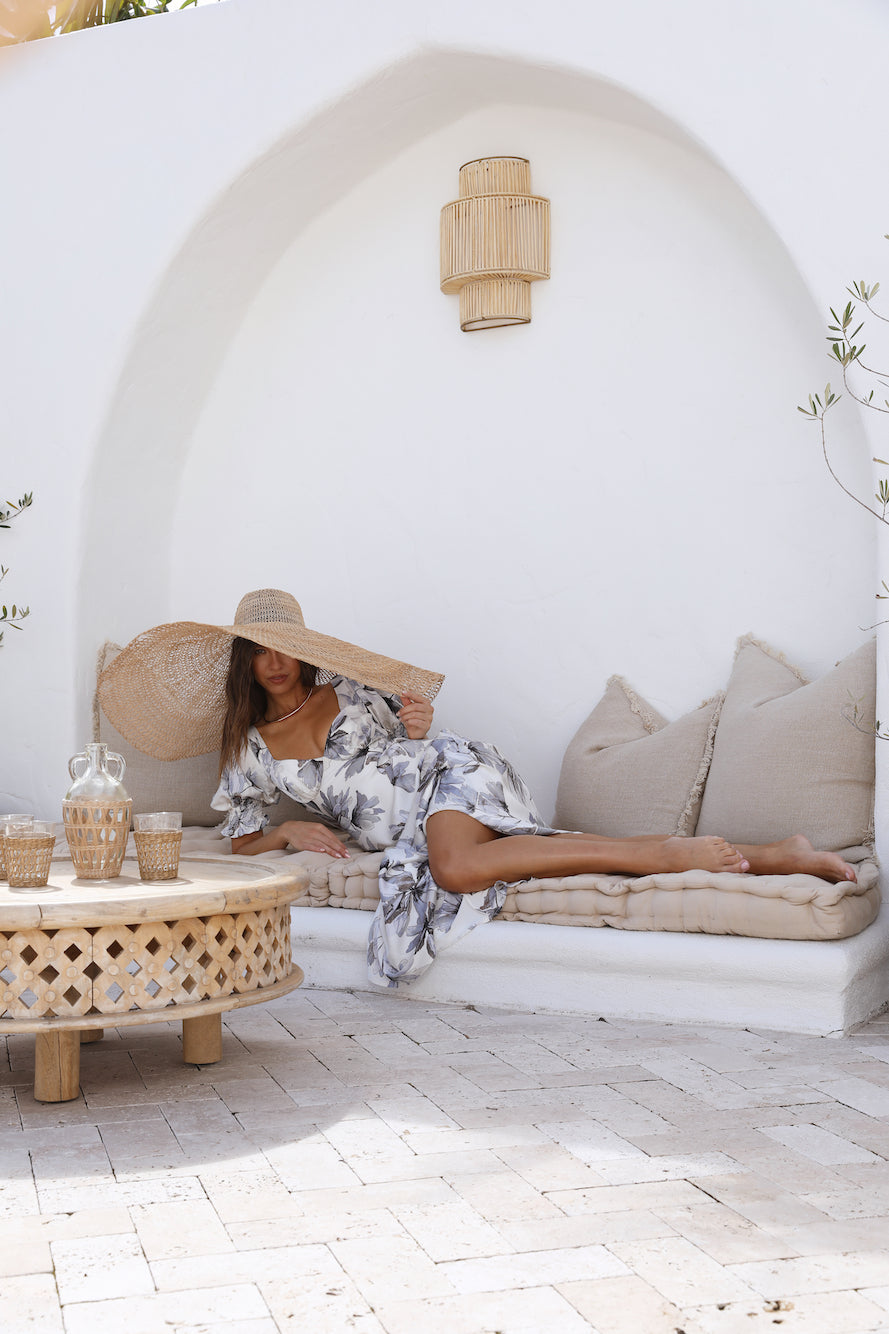 Whimsical Heart Maxi Dress Blue-Seaa Fashion