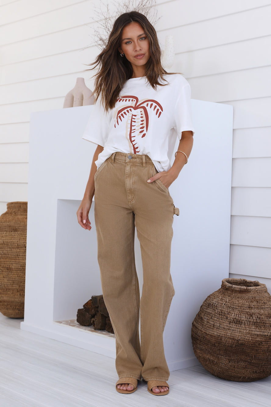 LEE High Baggy Carpenter Jeans Organic Tan-Seaa Fashion