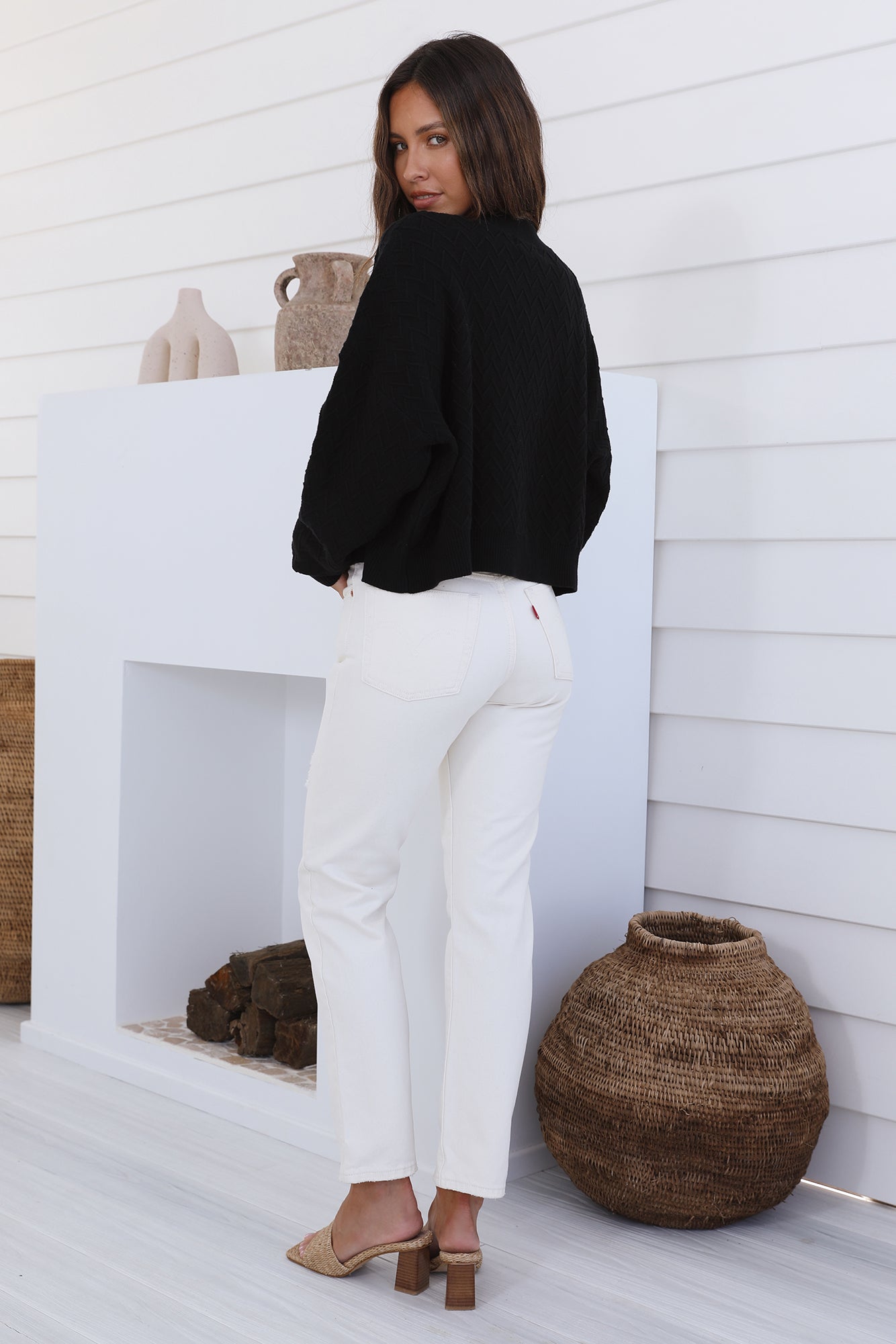 CHARLIE HOLIDAY Camila Cardigan Black-Seaa Fashion