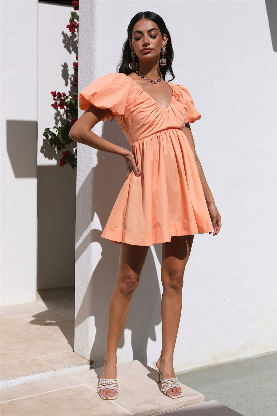 Stolen Heart Dress Orange-Seaa Fashion