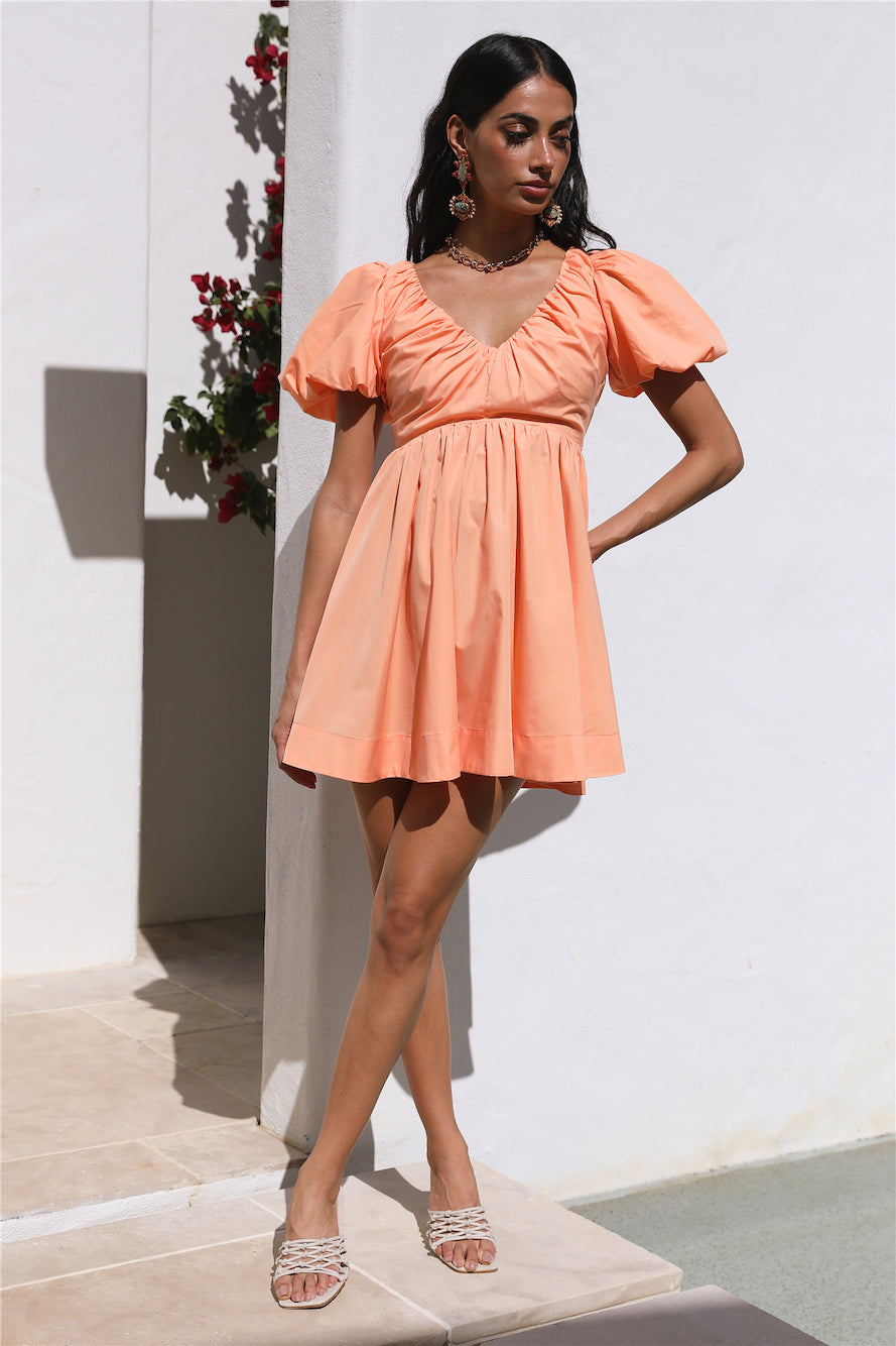 Stolen Heart Dress Orange-Seaa Fashion