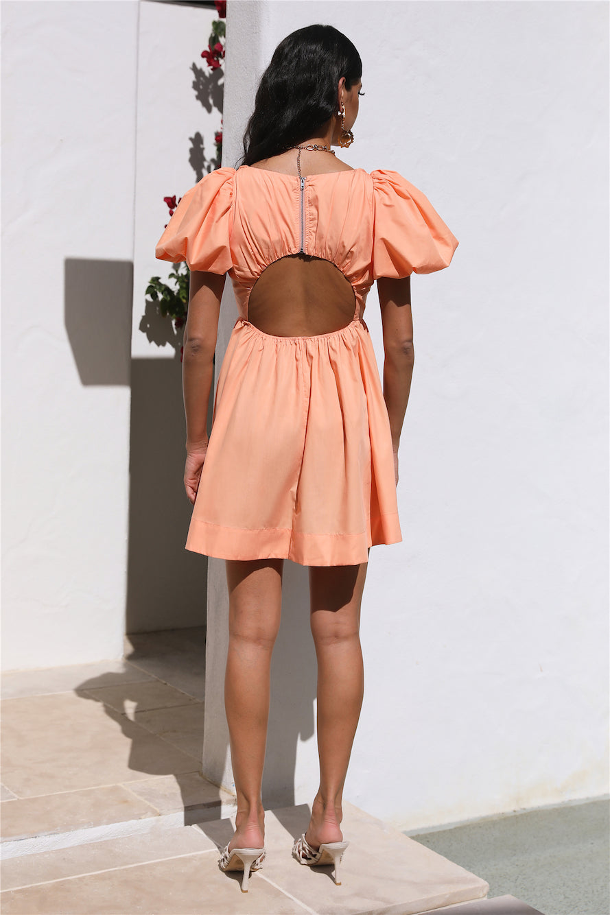 Stolen Heart Dress Orange-Seaa Fashion