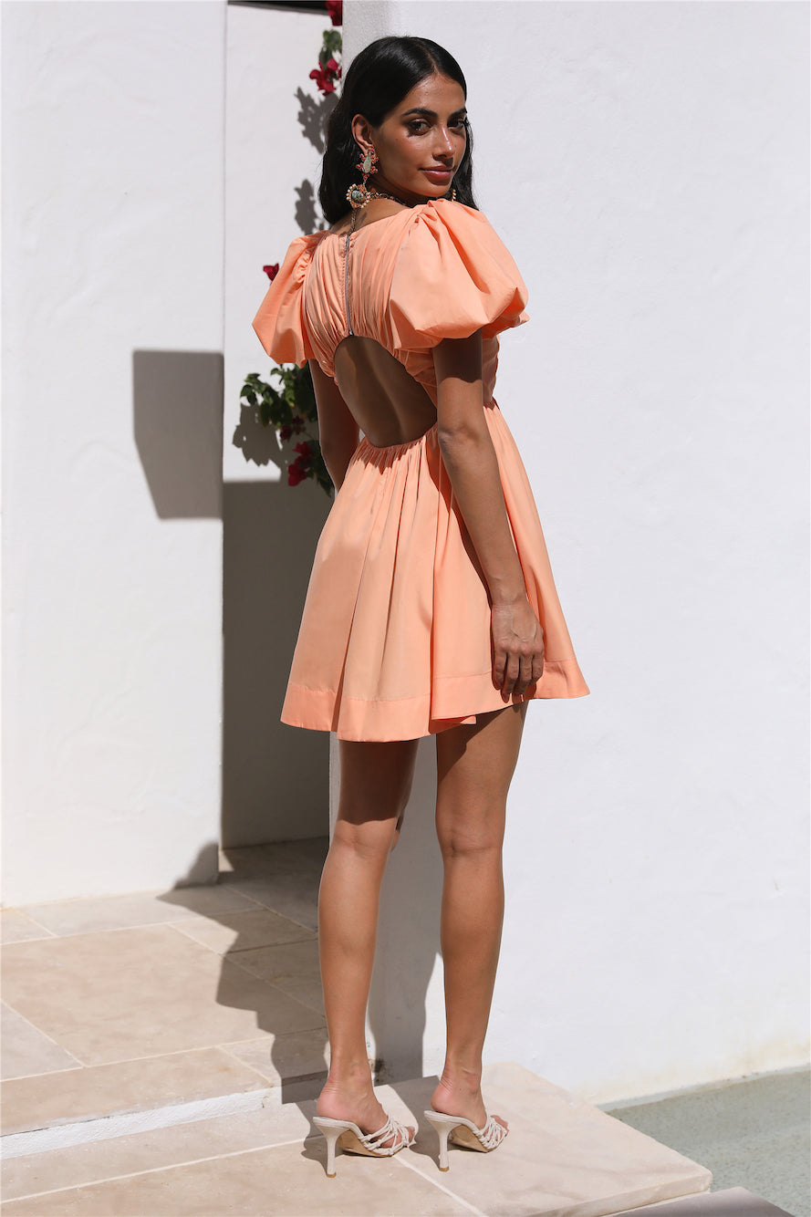 Stolen Heart Dress Orange-Seaa Fashion