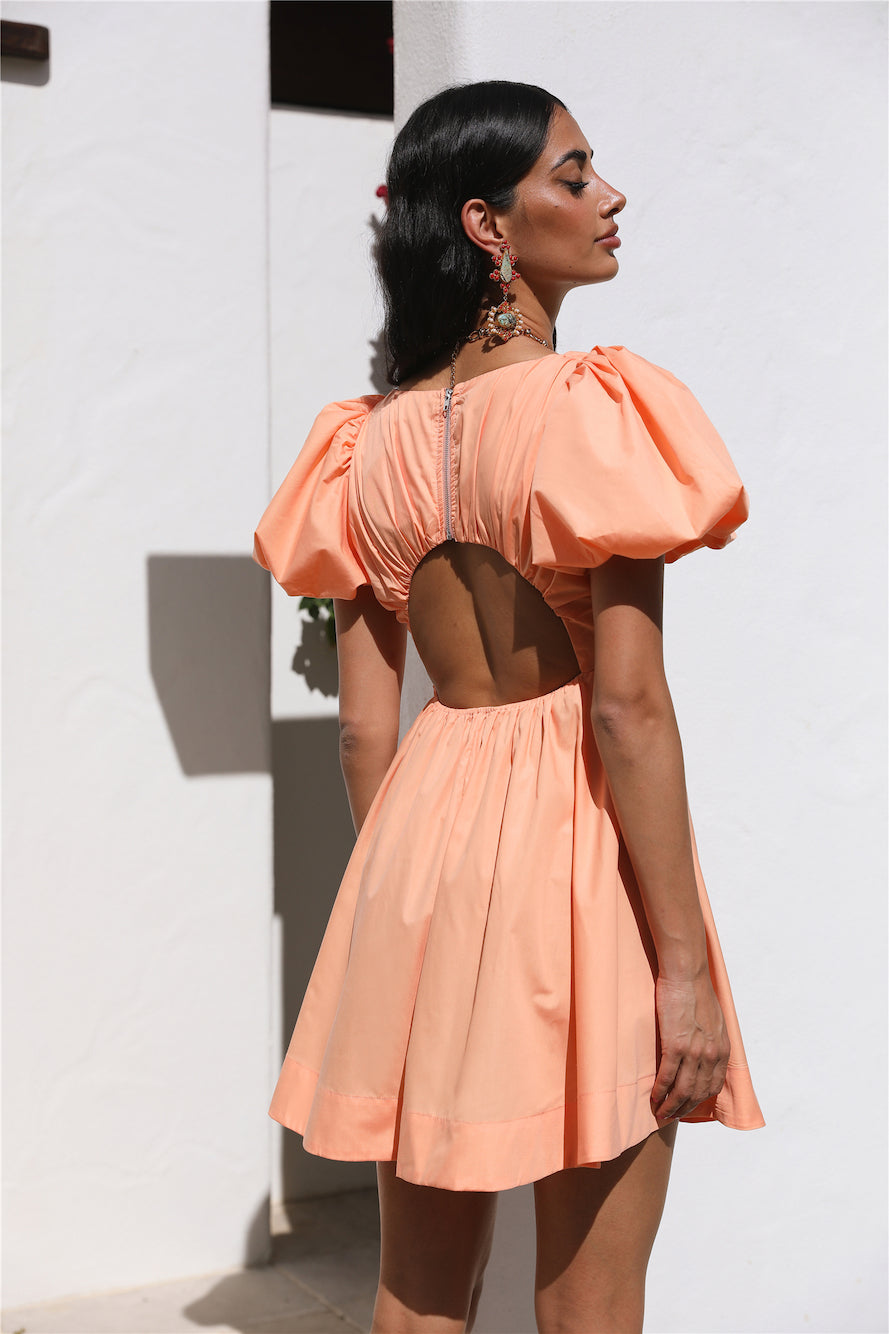 Stolen Heart Dress Orange-Seaa Fashion