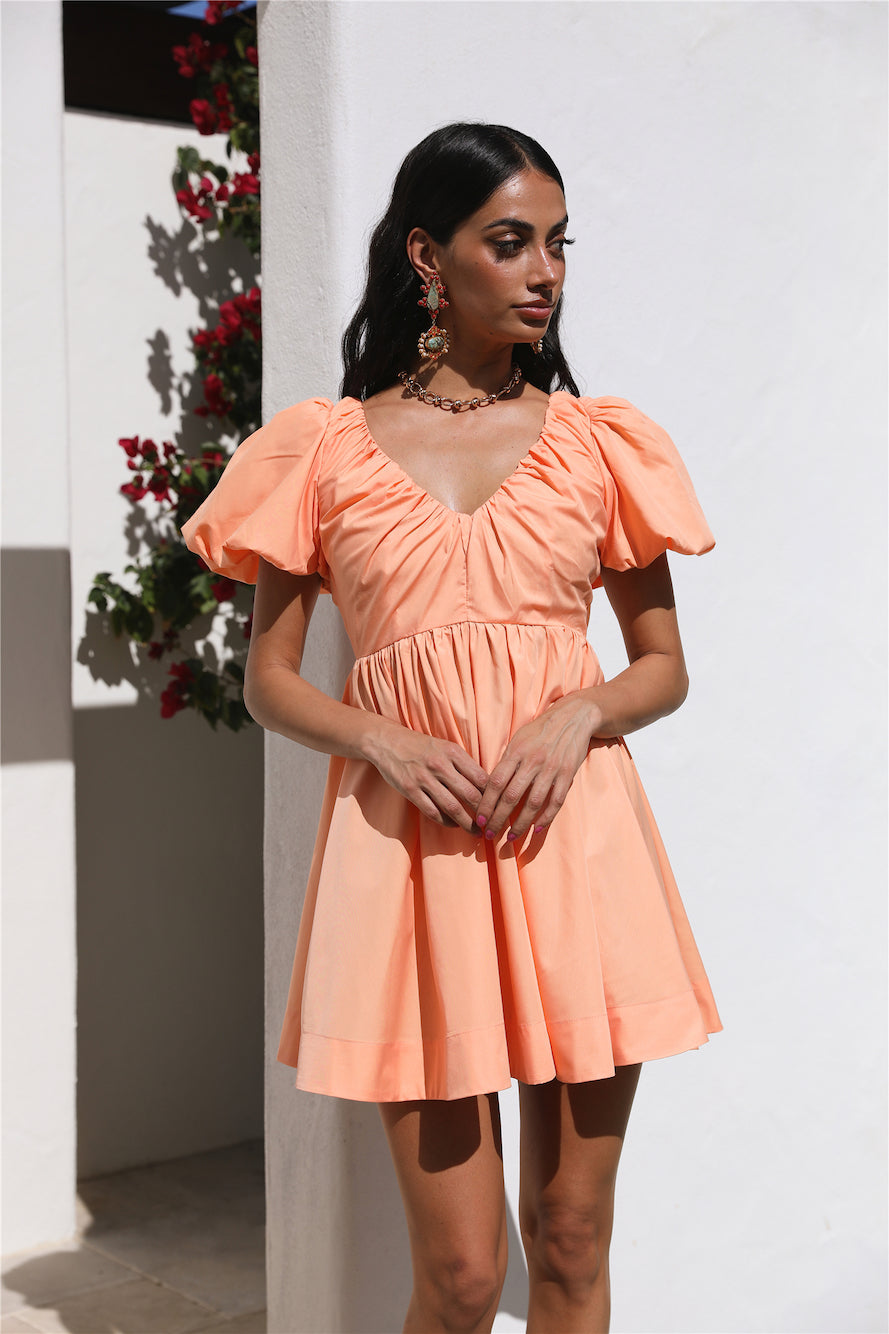 Stolen Heart Dress Orange-Seaa Fashion