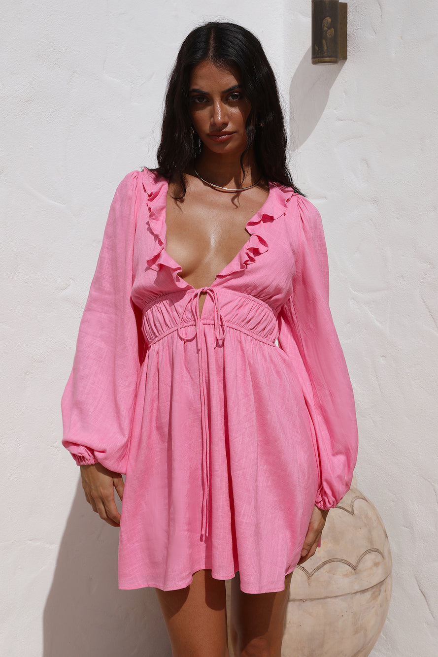 No Need To Talk Dress Pink-Seaa Fashion