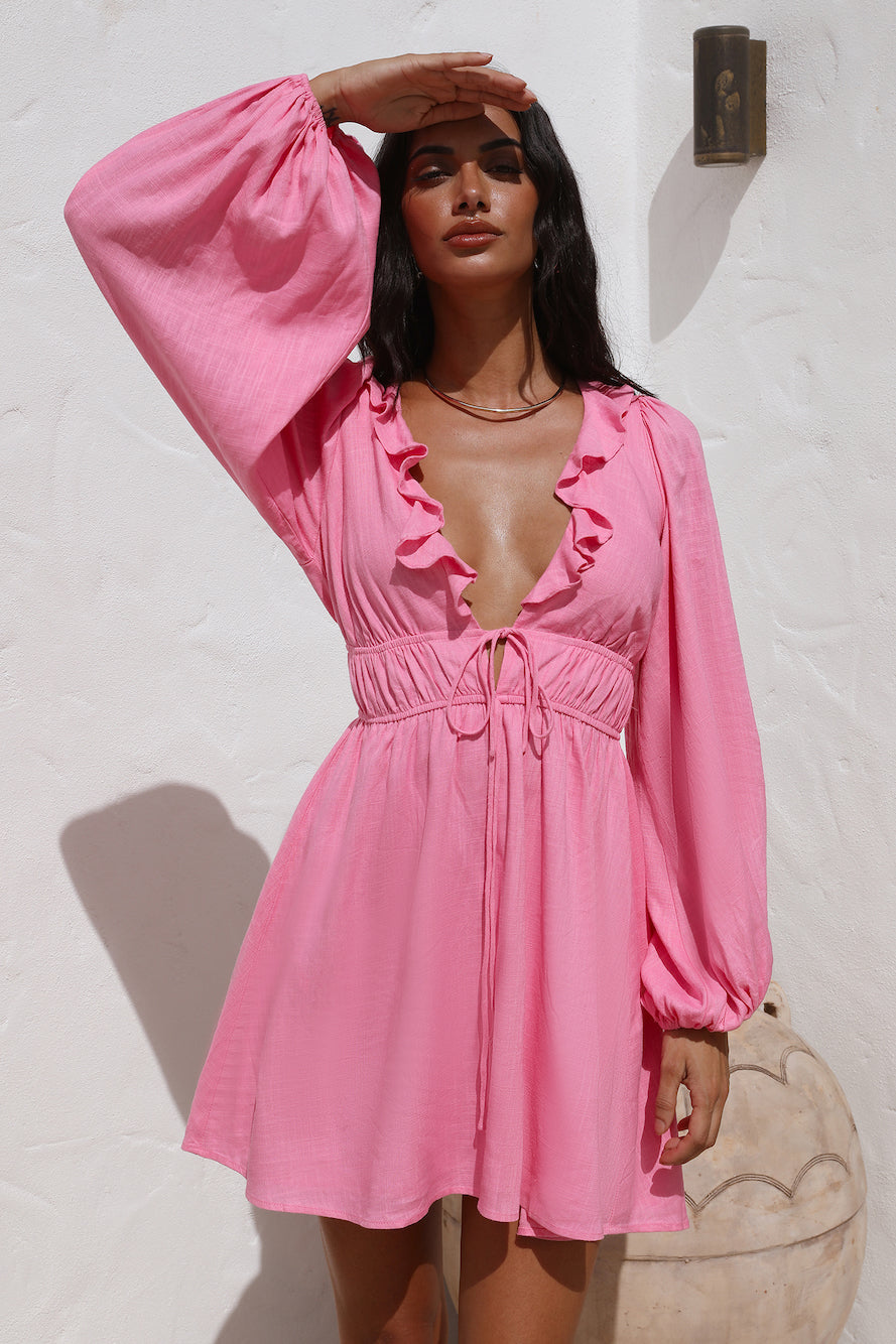 No Need To Talk Dress Pink-Seaa Fashion