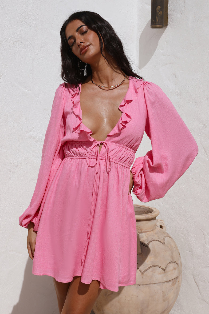 No Need To Talk Dress Pink-Seaa Fashion