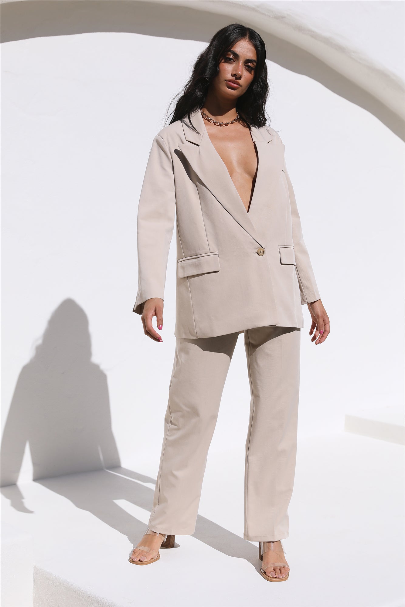 Twin Flame Pants Beige-Seaa Fashion