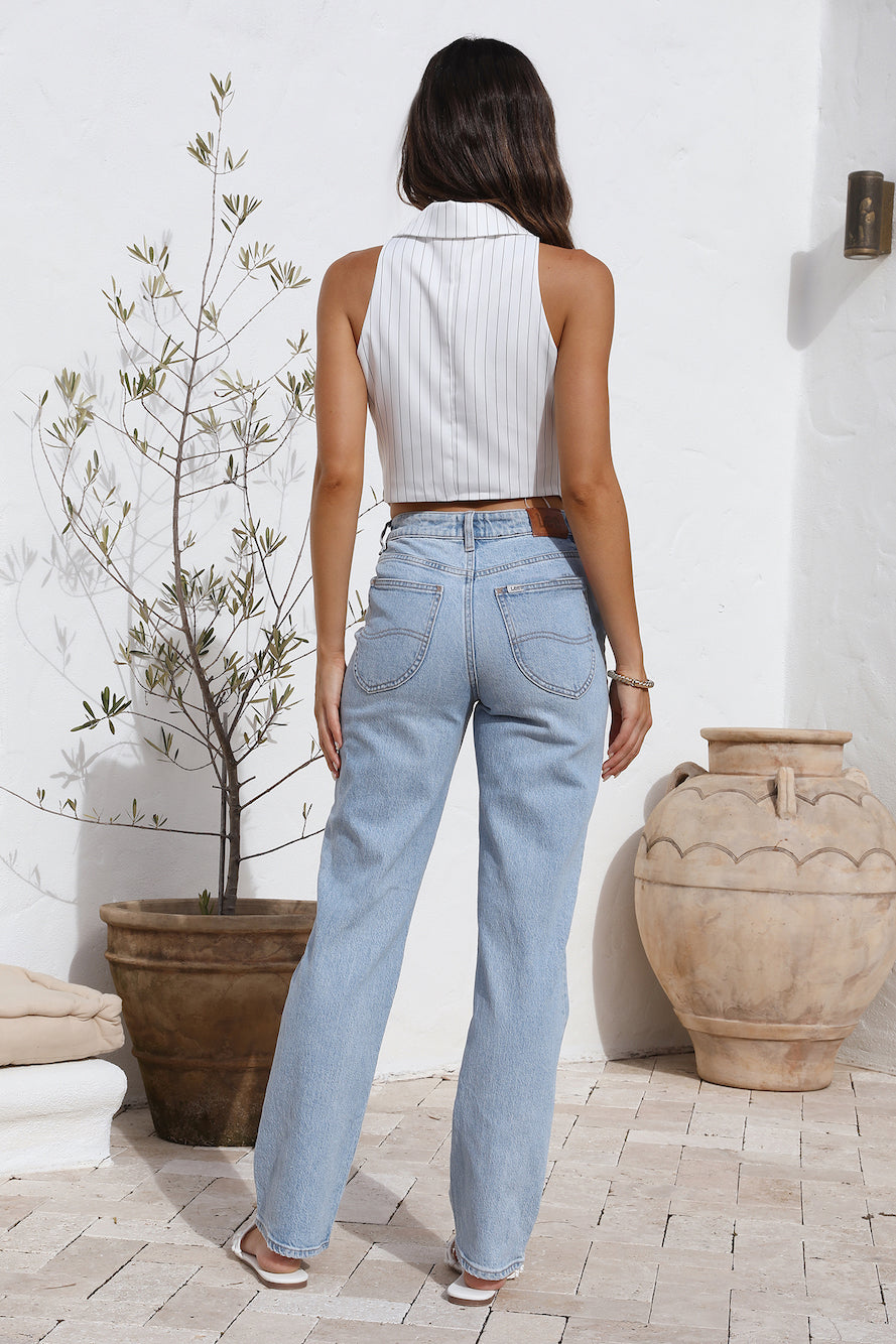 LEE 90s Mid Straight Jean Spinoff Blue-Seaa Fashion