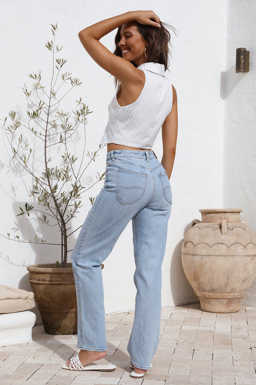 LEE 90s Mid Straight Jean Spinoff Blue-Seaa Fashion