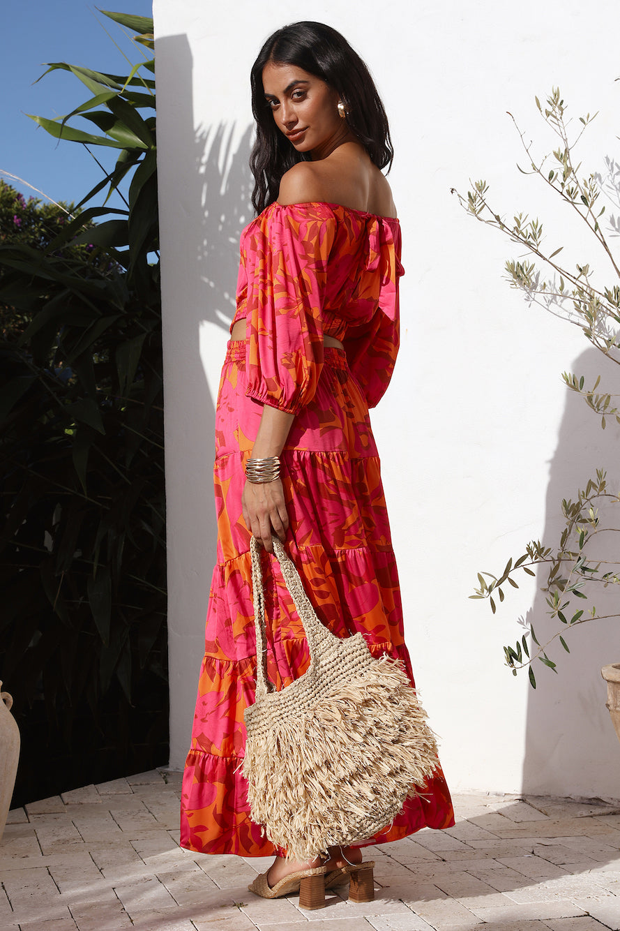 Adventures in Rome Maxi Dress Pink-Seaa Fashion