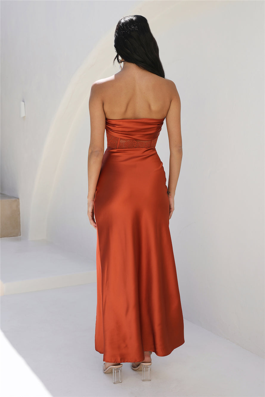 Monaco Maxi Dress Brown-Seaa Fashion