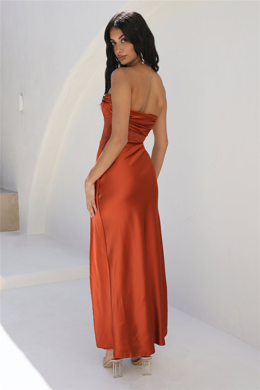 Monaco Maxi Dress Brown-Seaa Fashion