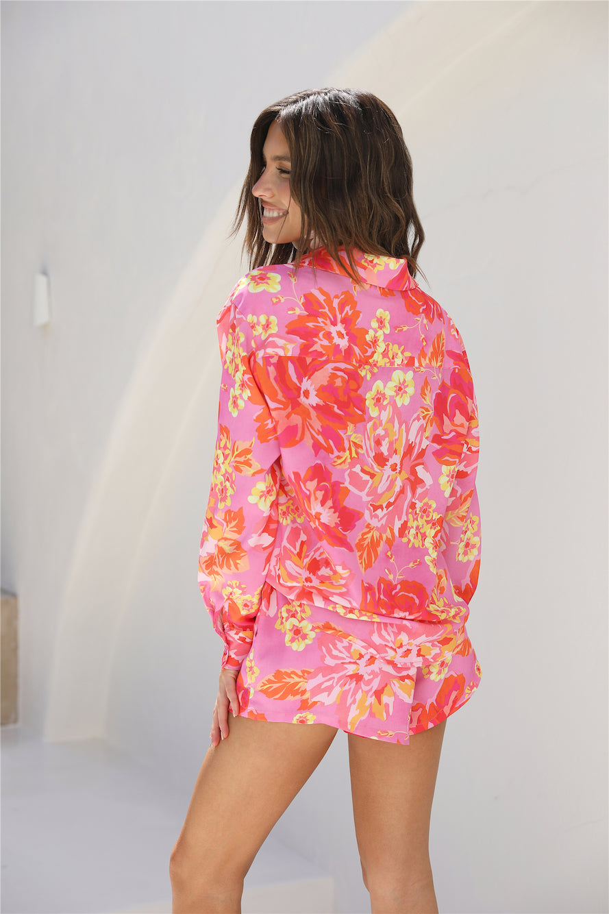 SEVEN WONDERS Yokana Shirt Pink Floral-Seaa Fashion