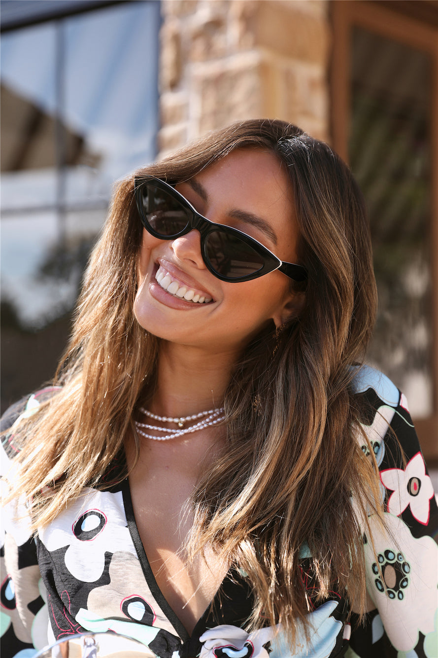 BANBÉ The Linda Sunglasses Black Ivory Smoke-Seaa Fashion