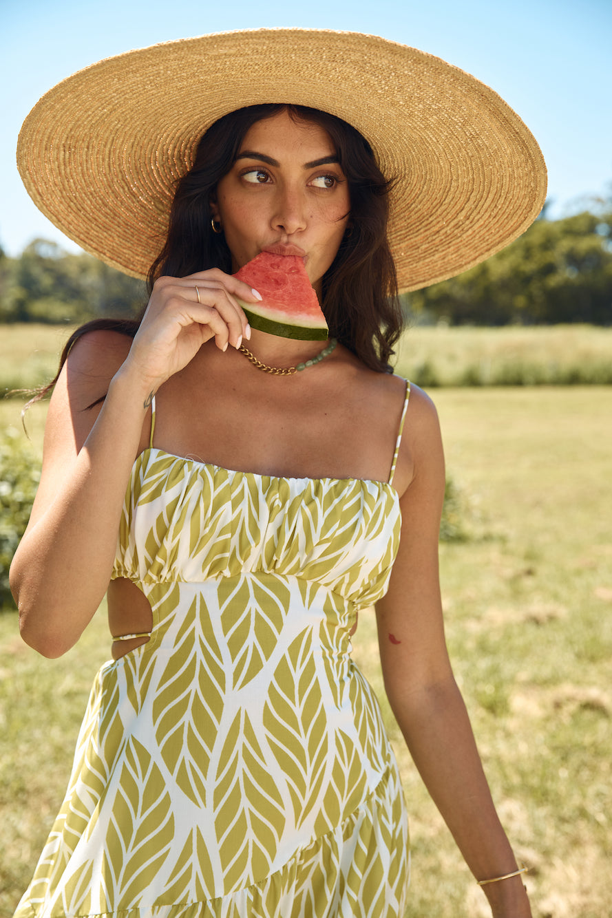 Tropic Trails Maxi Dress Green-Seaa Fashion