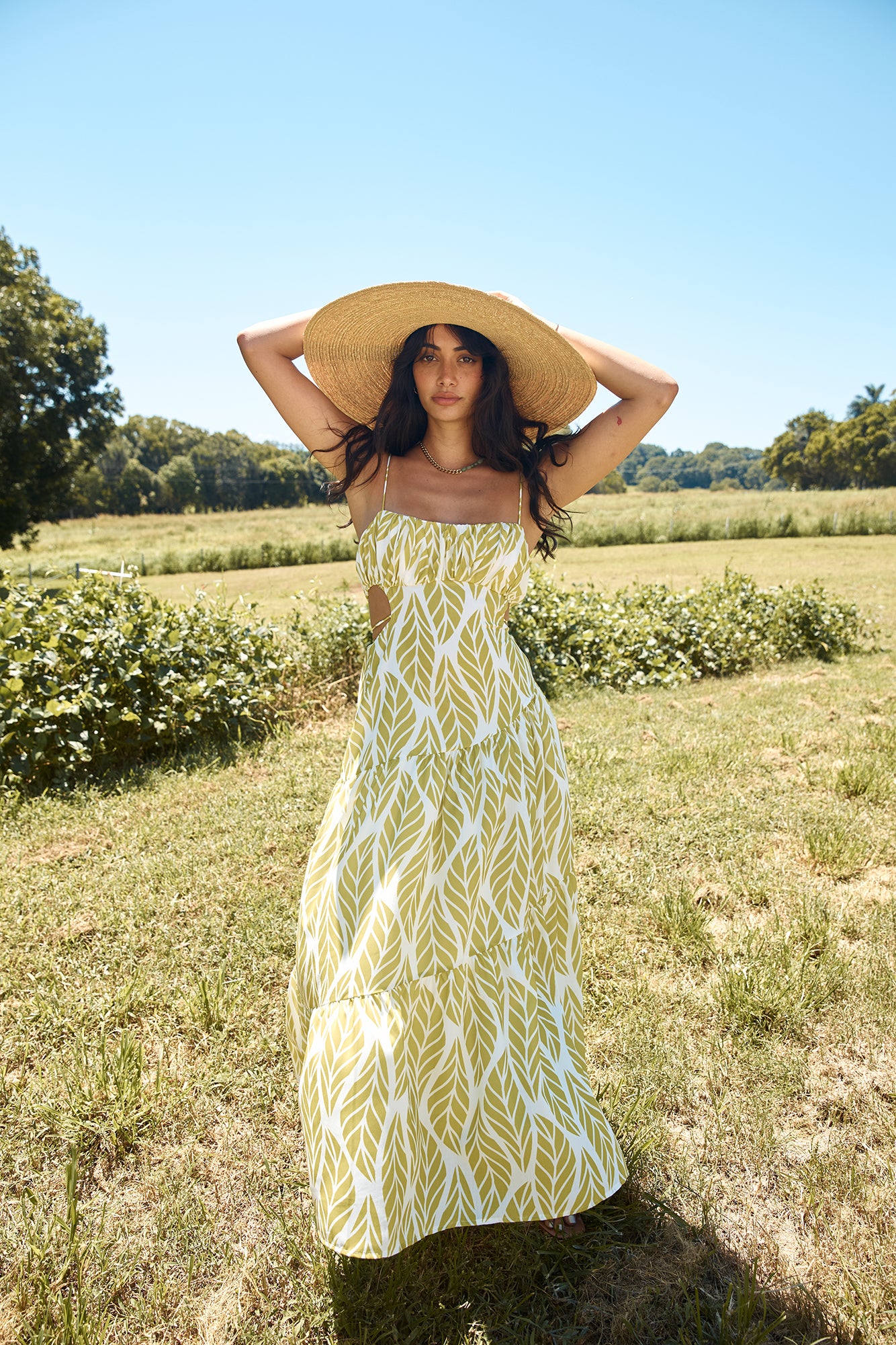 Tropic Trails Maxi Dress Green-Seaa Fashion