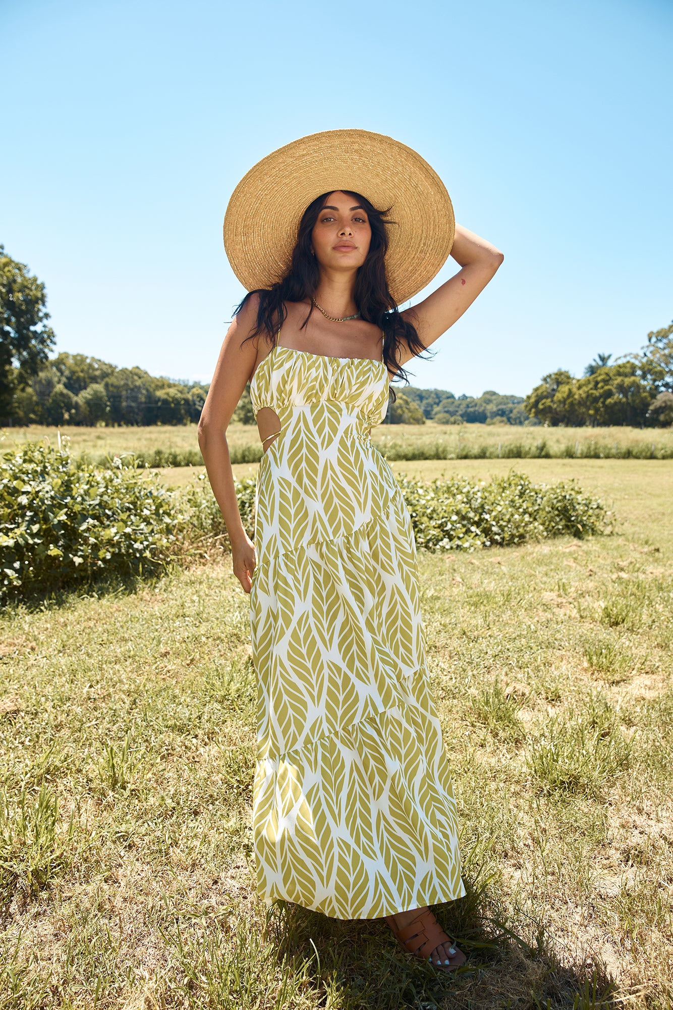 Tropic Trails Maxi Dress Green-Seaa Fashion