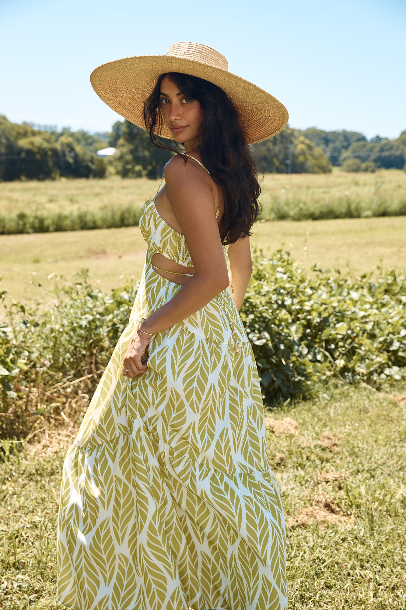 Tropic Trails Maxi Dress Green-Seaa Fashion