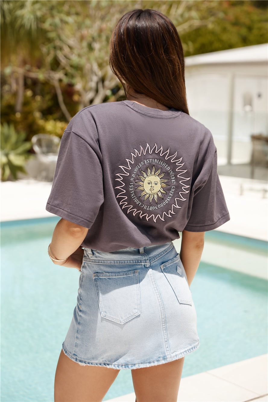 ABRAND A Line Denim Skirt Light Vintage Indigo-Seaa Fashion