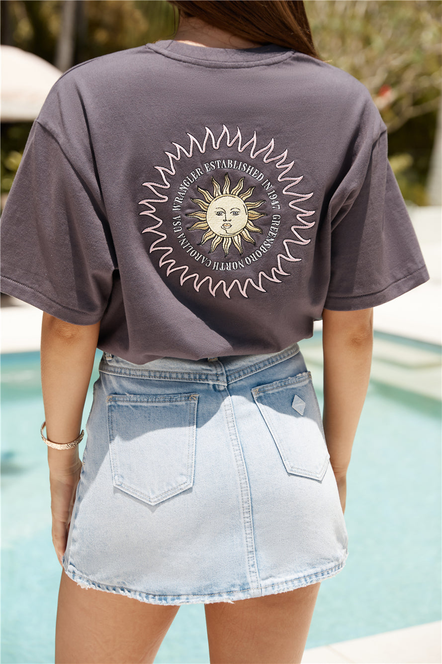 ABRAND A Line Denim Skirt Light Vintage Indigo-Seaa Fashion