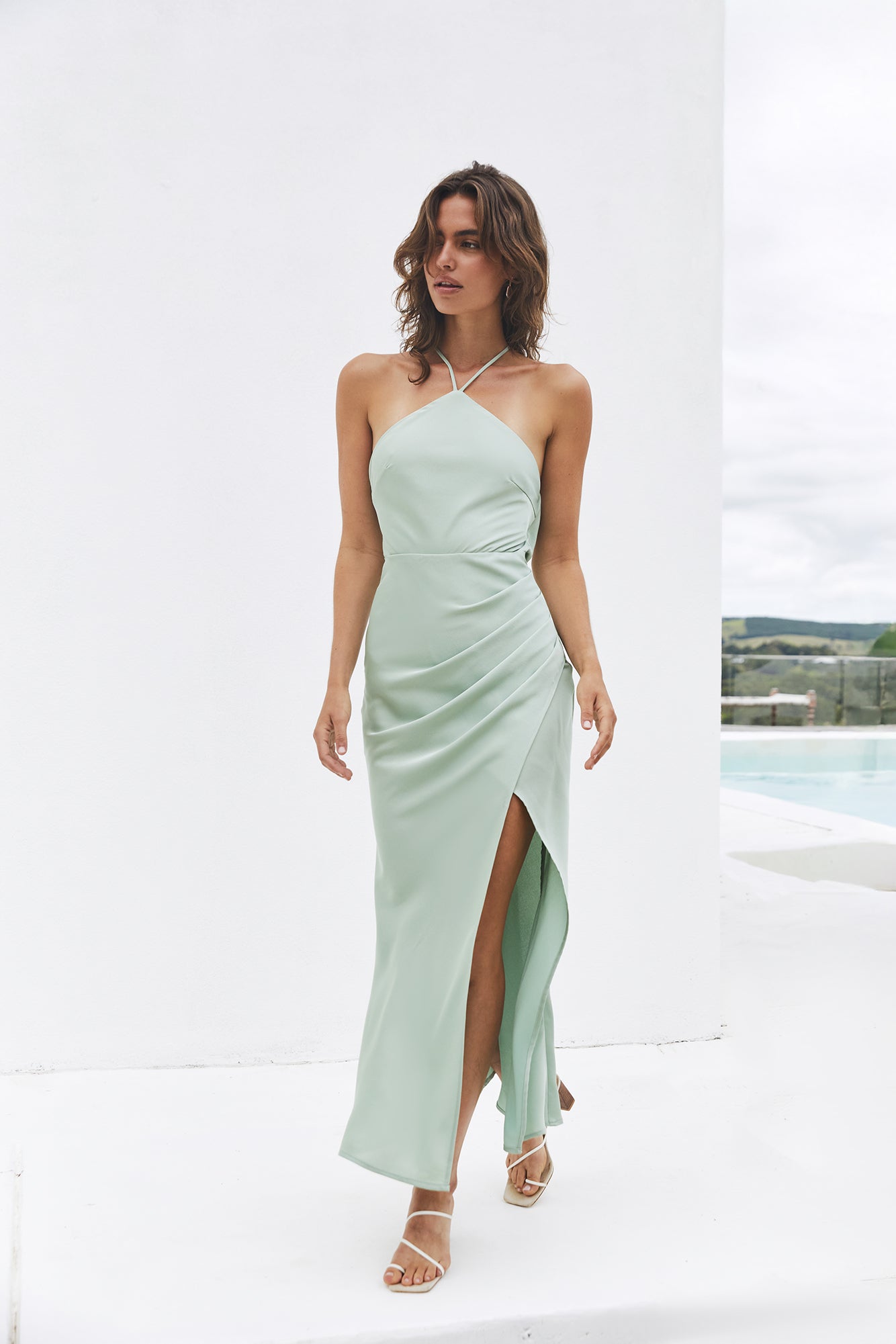 Summer's Embrace Midi Dress Sage-Seaa Fashion