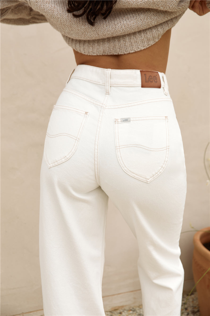 LEE High Baggy Jean Organic White-Seaa Fashion