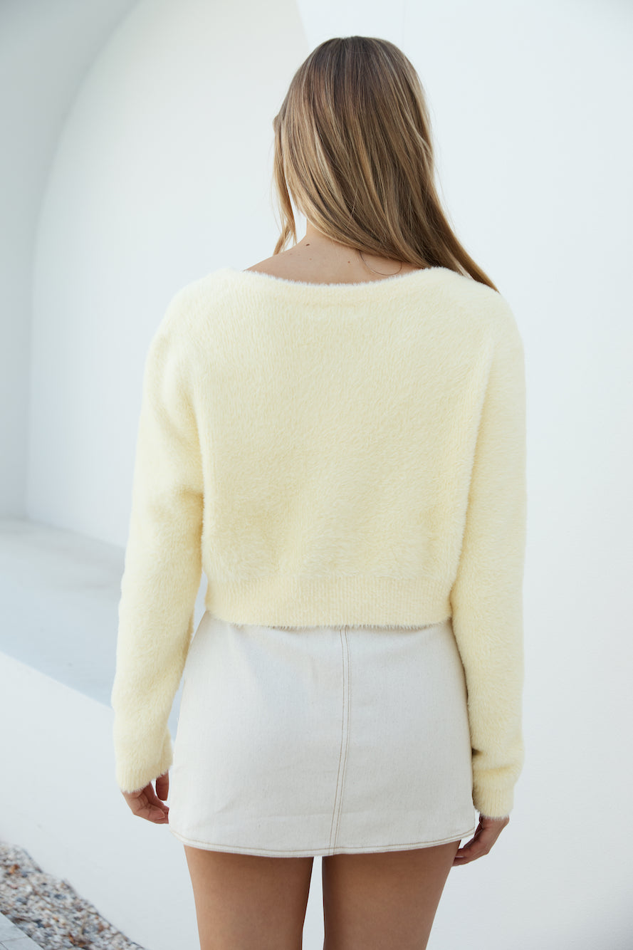 By The Fire Cardigan Yellow-Seaa Fashion