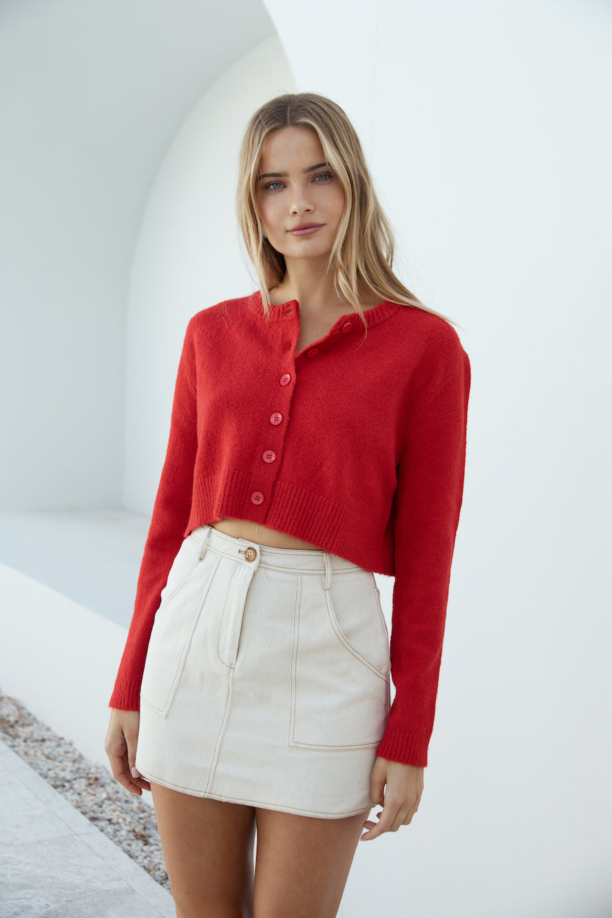 Vesper Long Sleeve Knit Red-Seaa Fashion